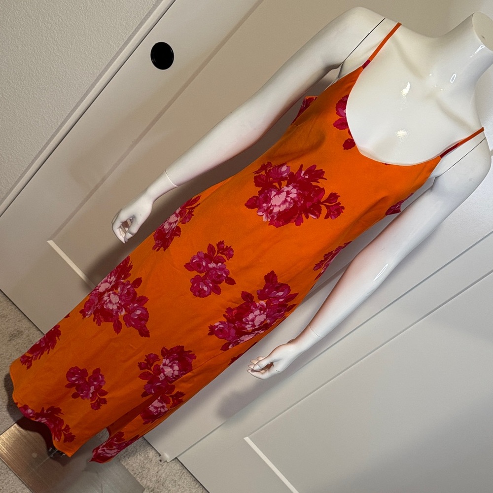 Floral Orange Maxi Dress